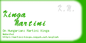 kinga martini business card